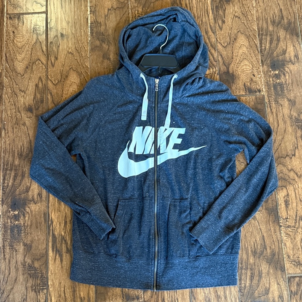 Nike heather black Full-Zip Hoodie, size large women’s - Picture 1 of 5